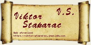 Viktor Staparac vizit kartica